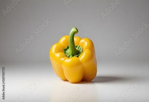 Yellow bell pepper isolated on white background
