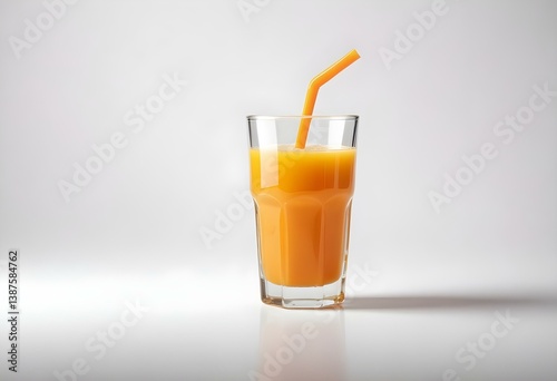 glass of juice on a white background