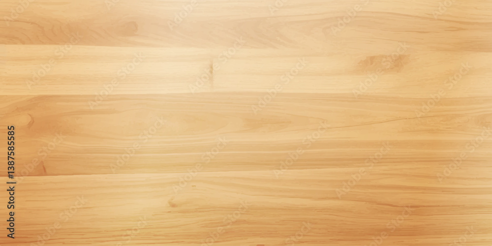 Naklejka premium A Soft Golden Glow Illuminates the Light Wood Surface, Showcasing the Natural Beauty of Its Organic Grain and Subtle Texture in a Warm, Inviting Atmosphere