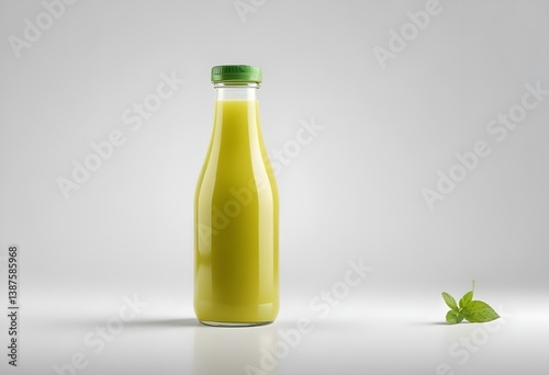 Juice bottle isolated on white background