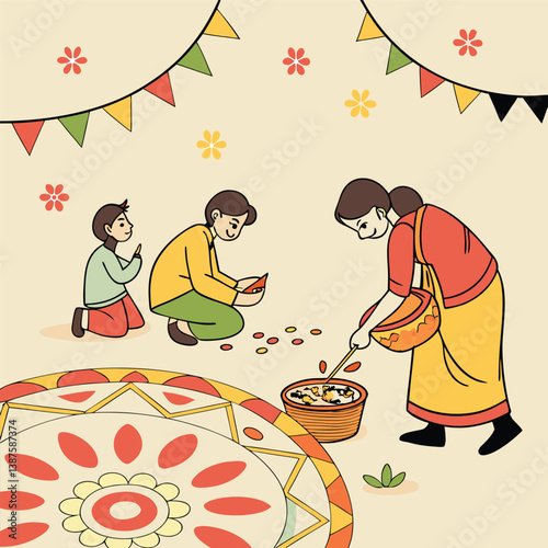 pahela boishakh with beautiful background