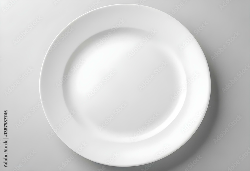 white plate isolated on a white background white plate isolated on a white background