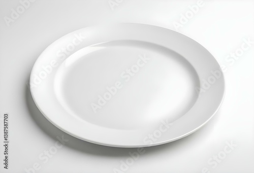 white plate on a white background