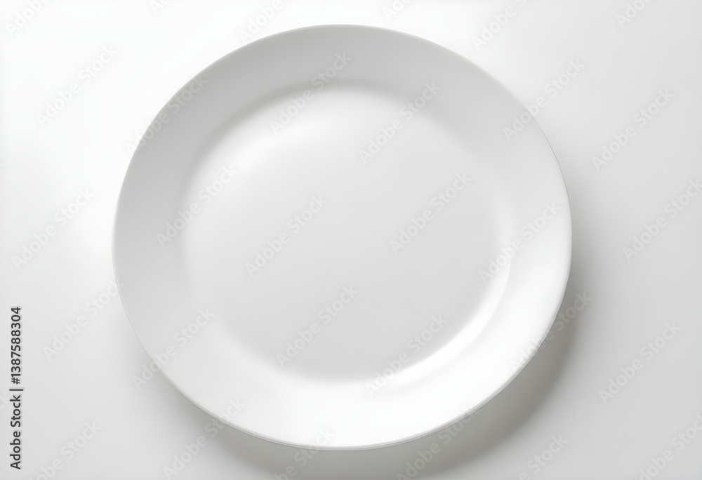 white plate on a white background white plate on a white background