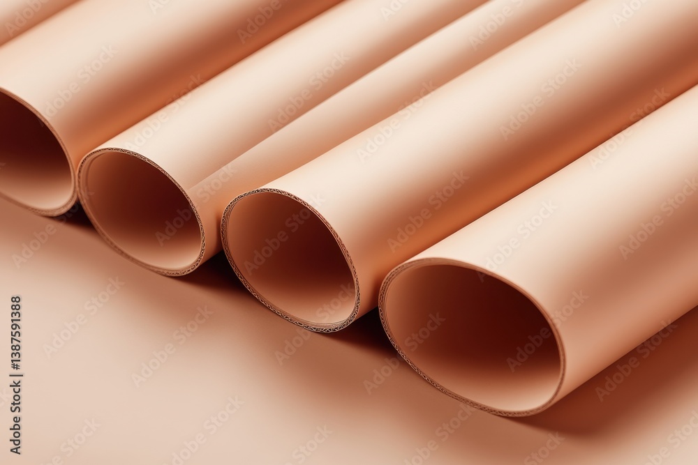 Stacked peach tubes Stacked peach tubes