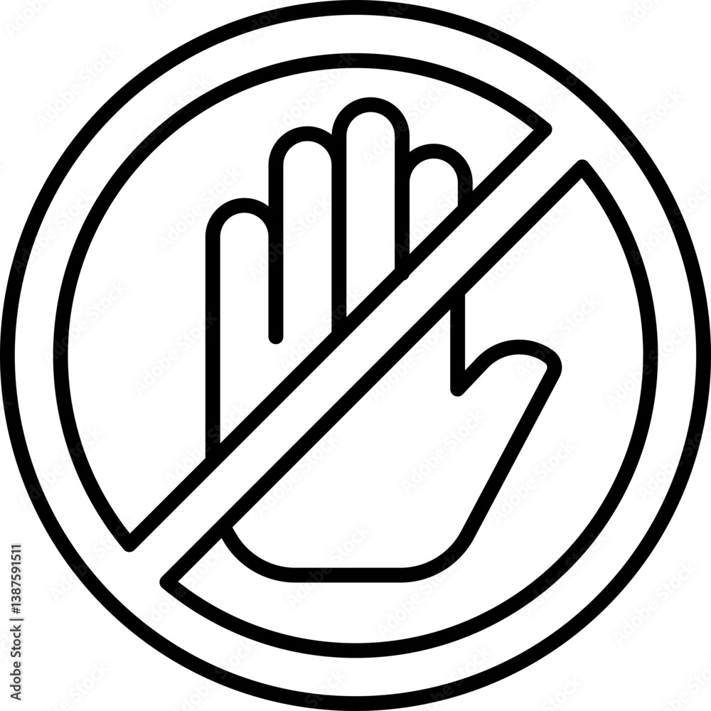 Do Not Touch Vector Stock Icon Do Not Touch Vector Stock Icon