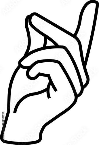 Hand Snap Vector Stock Icon