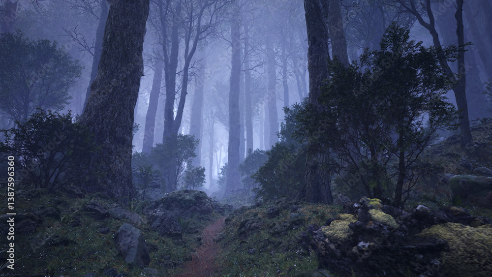 fog in the forest fog in the forest