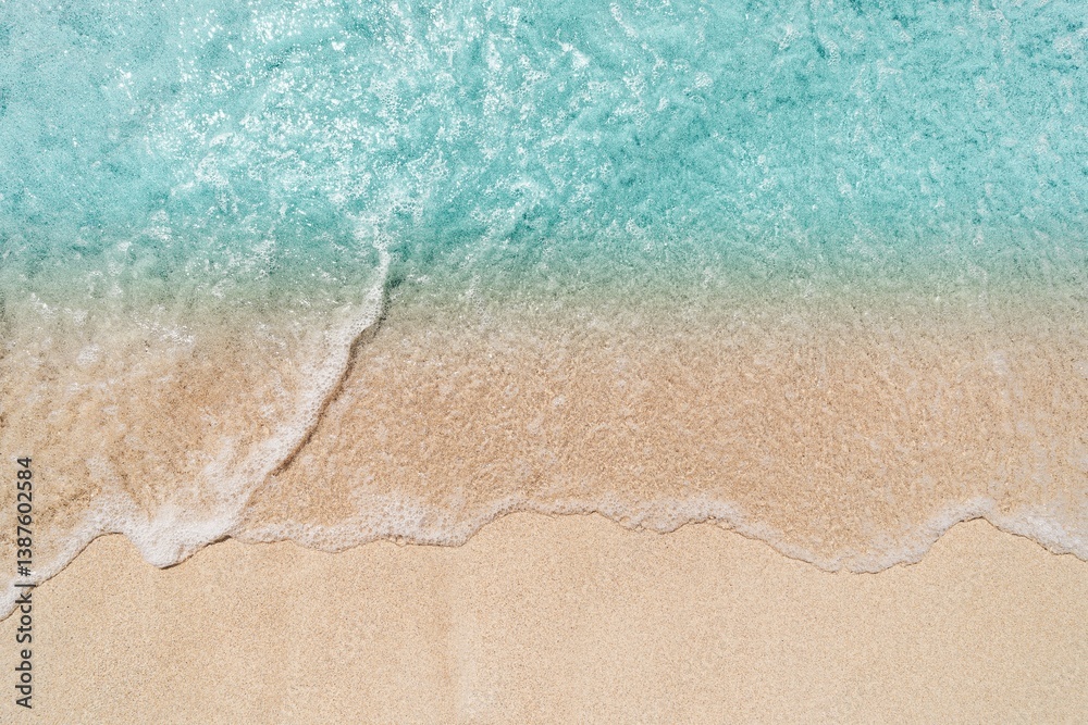 Beautiful sea wave view from above