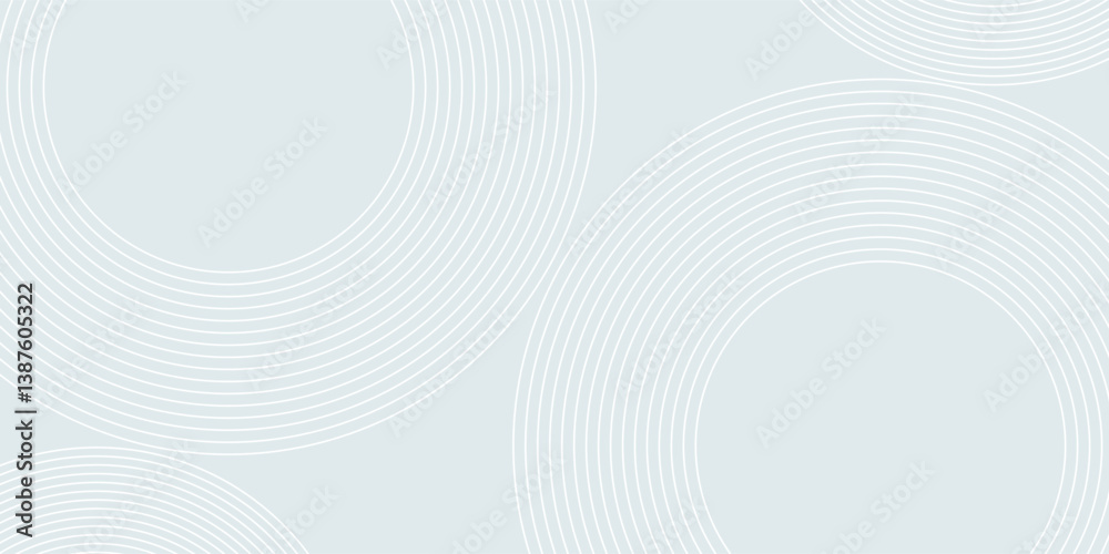 Fototapeta premium White abstract background. Modern circle lines pattern. Futuristic concept. Minimal geometric design. modern. eps10