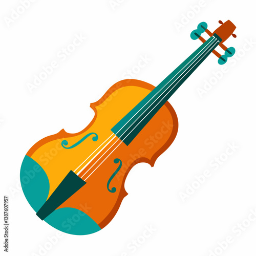 violin isolated on white