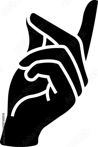 Hand Snap Vector Stock Icon