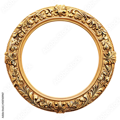 round golden frame