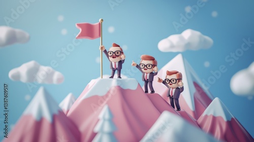 office worker 3d illustration