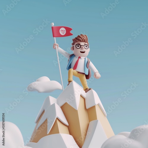 office worker 3d illustration