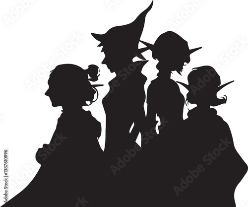 Elves silhouette