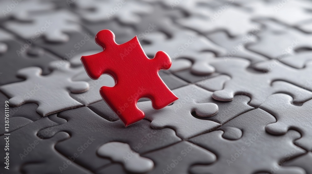 Obraz premium Corporate downsizing challenges puzzle of job dismissal in business environment corporate office abstract view