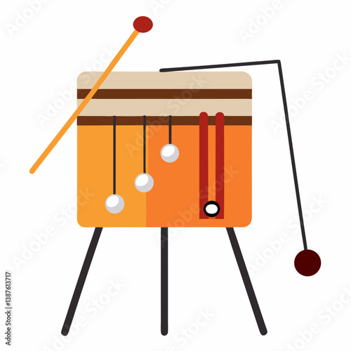 drum set isolated on white