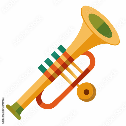 trumpet isolated on white
