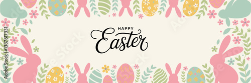 Easter poster, Easter banner, banner, Easter clipart, happy Easter, Easter 2025, 2025, Easter celebration, easter sublimation, easter card, easter, bunny, rabbit, egg, card, spring, cartoon, holiday, 