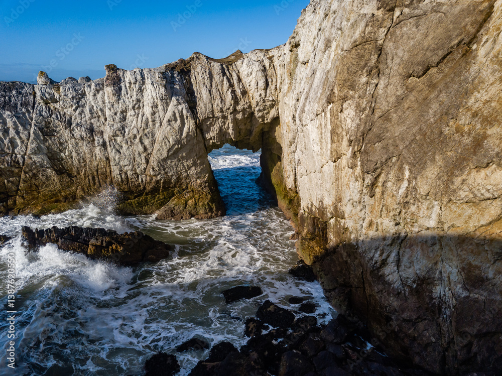 Obraz premium Views walking the Anglesey headland Trearddur bay