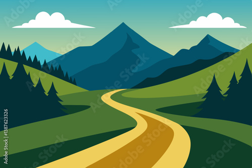 mountain road in the mountains