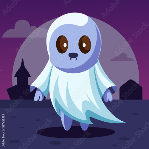 Spooky invisible ghost vector perfect for digital prints, decor, and Halloween designs.
