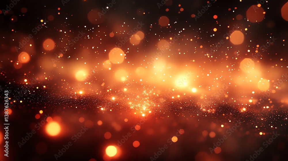 Obraz premium Abundant bokeh illuminating darkness. 