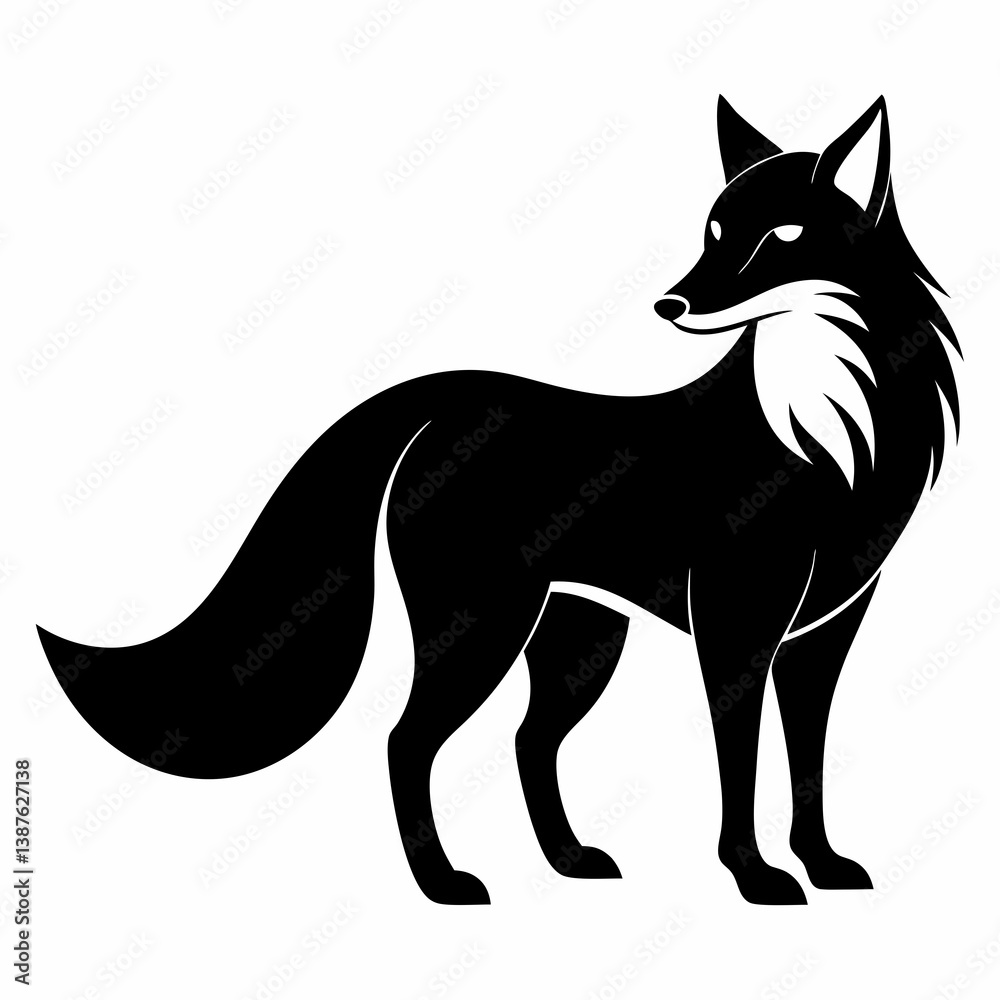 Fototapeta premium Fox Silhouette Clipart