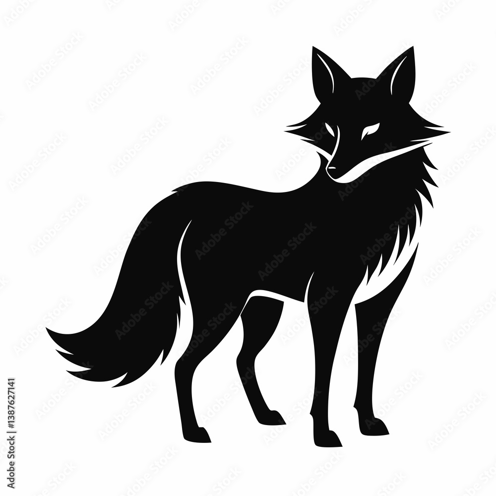 Fototapeta premium Fox Silhouette Clipart