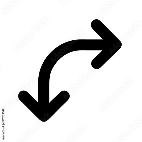 Dual Directional, Diagonal, L-Shaped Arrow icon Vector. arrow sign icon. design element.