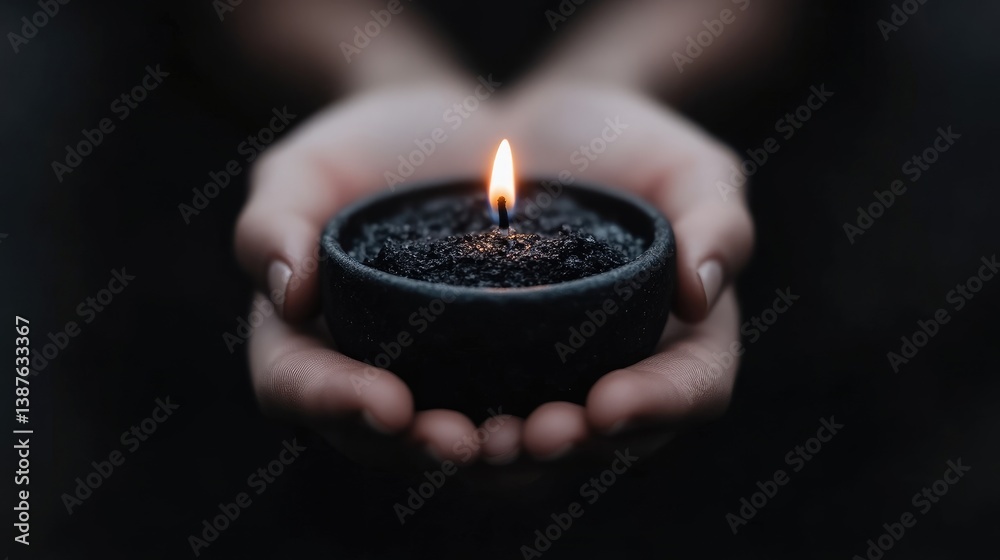 Hands holding a candle Hands holding a candle
