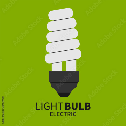 Logo energy saving light bulb with text