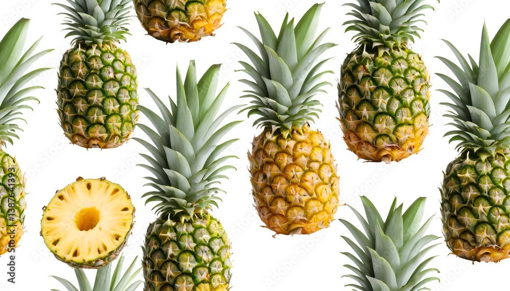 Pineapple seamless pattern