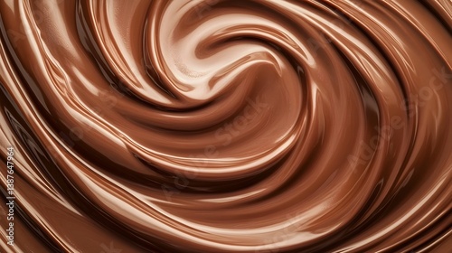 Obraz na płótnie Smooth Chocolate Swirl in Dynamic Flow w salonie