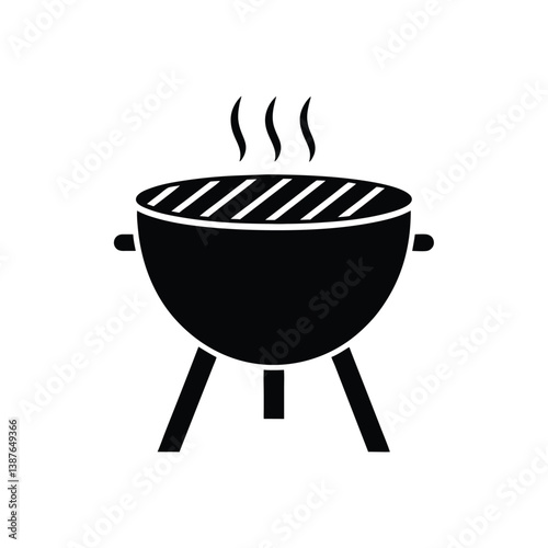 vector icon of a grill silhouette