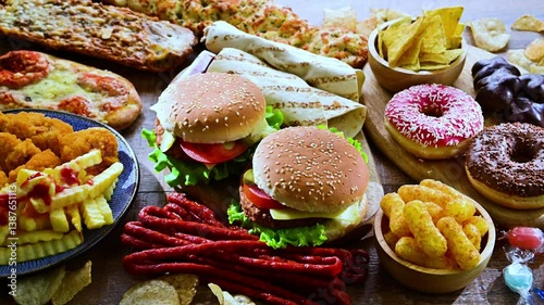 Wallpaper Mural Foods enhancing the risk of cancer. Junk food. Torontodigital.ca
