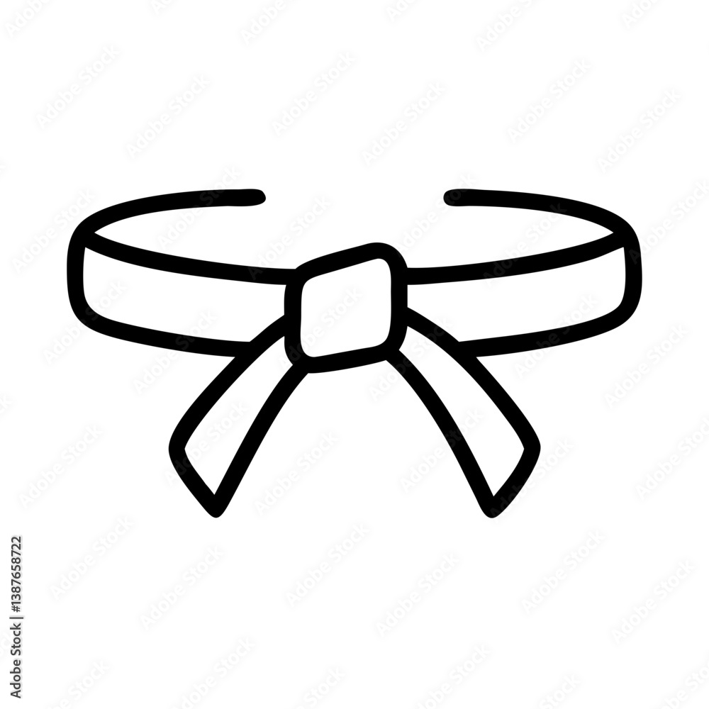 Martial Arts Belt Icon – Minimalist Symbol for Training Programs or Self-Defense Schools Martial Arts Belt Icon – Minimalist Symbol for Training Programs or Self-Defense Schools