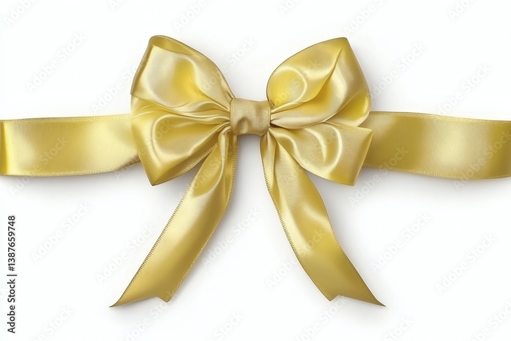 Gold satin ribbon bow isolated on white (1) Gold satin ribbon bow isolated on white (1)