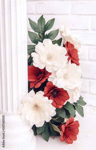 Obraz na płótnie Flowers wallpaper isolated background w salonie