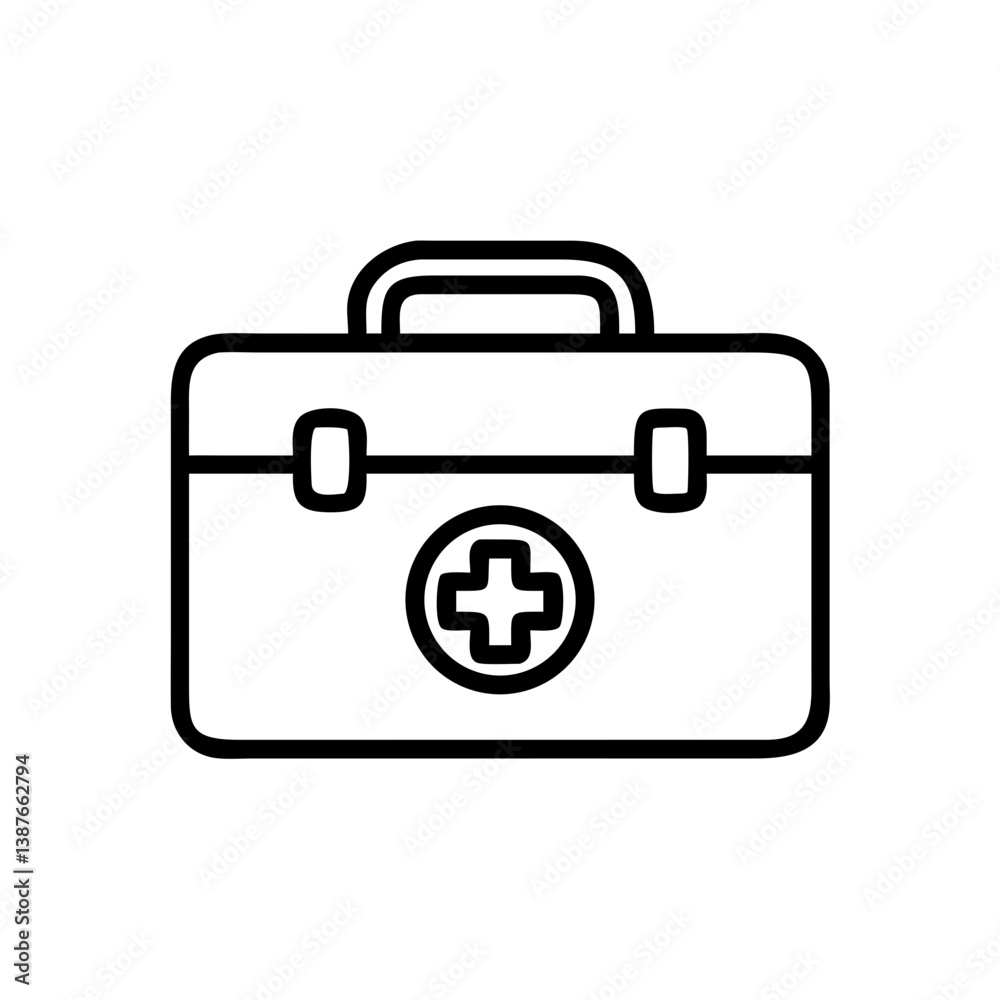 Icon of a doctorchest / first aid kit Icon of a doctorchest / first aid kit