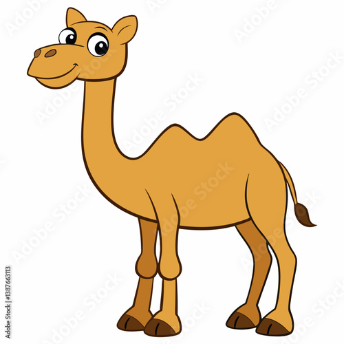 Cute cartoon camel vector