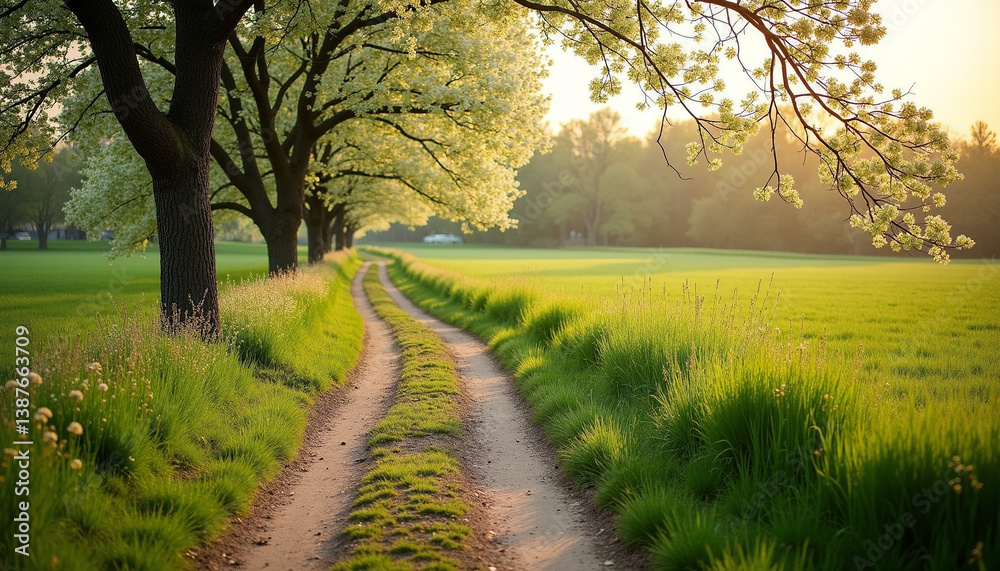 Obraz premium Serene Countryside Pathway