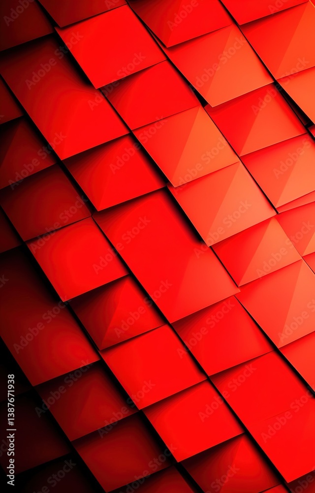 Orange abstract geometric background with triangular shapes isolated background