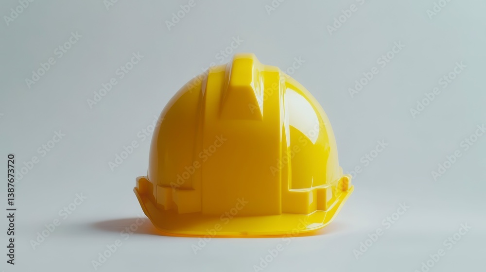 Fototapeta premium Yellow hard hat safety helmet on white background. (1)