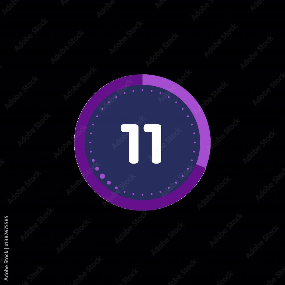 15-second animated timer in bold Y2K style with alpha channel. Designed for Tabata and fitness workout countdowns on reels, stories, and intros.