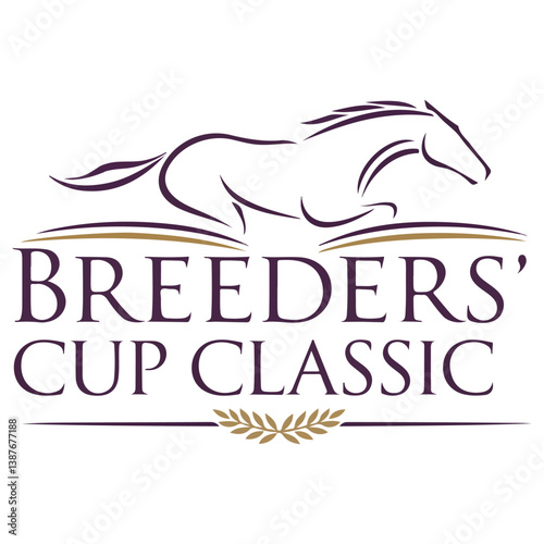 Modern Breeders’ Cup Classic Logo with Racehorse Silhouette

