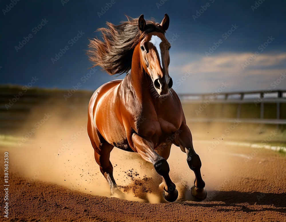 Obraz premium 馬 ダッシュ 新年 年賀状 正月