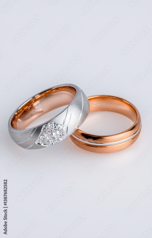 wedding rings isolated background