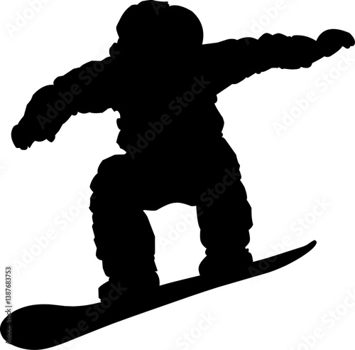 ski athlete silhouette vector art